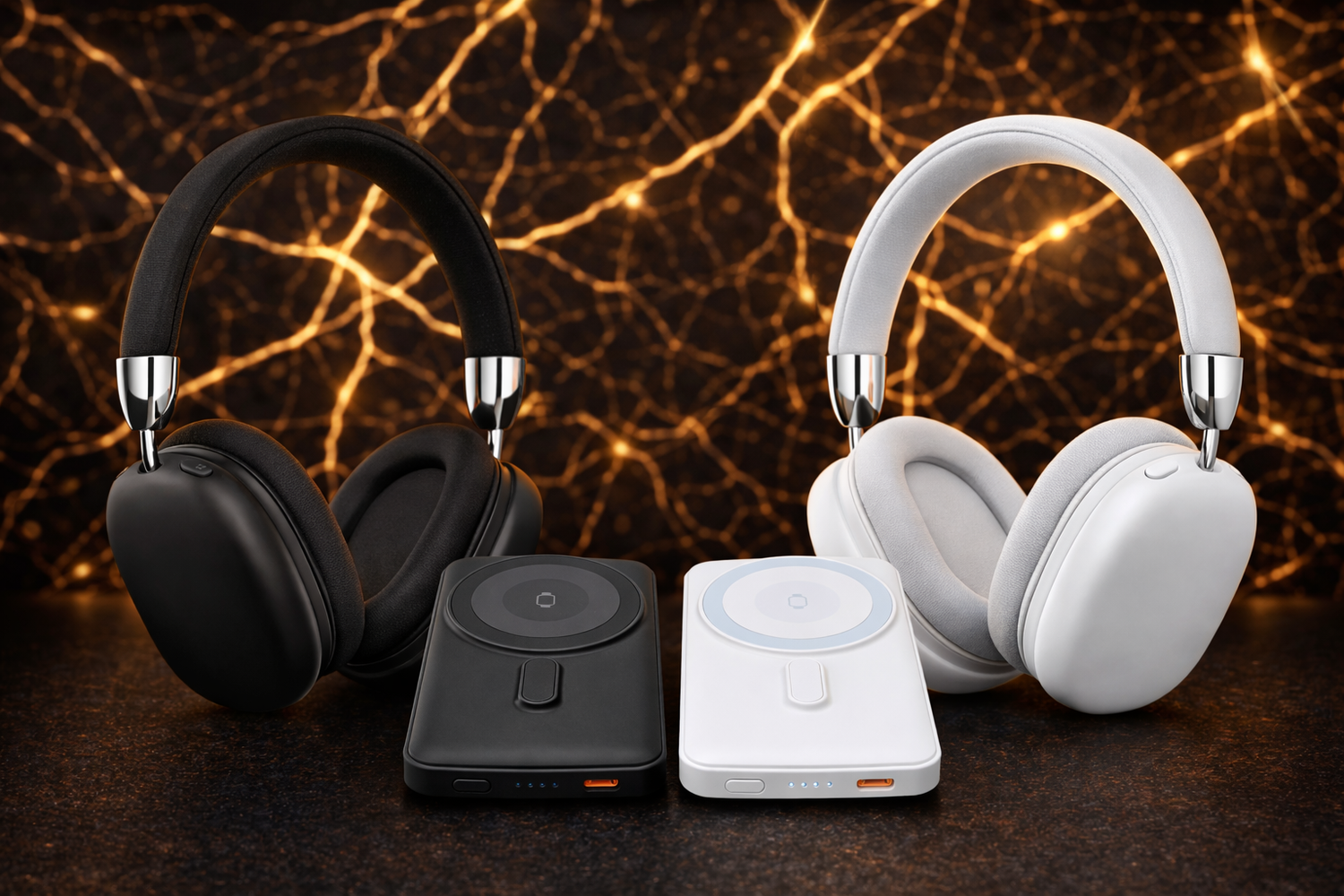Gamme audio Flexcase casques Bluetooth ANC batteries externes 5000mAh charge rapide sans fil compatible iPhone Android