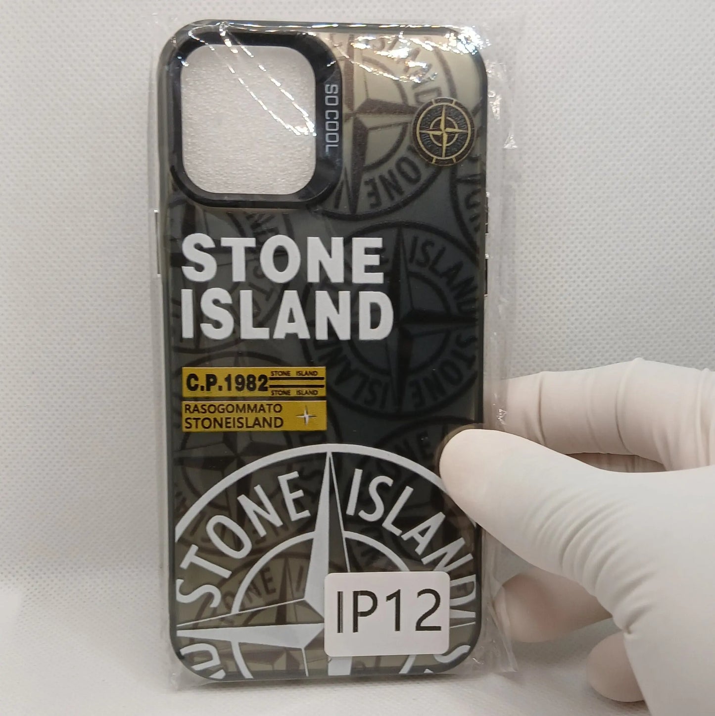 Coque iPhone Stone Island Noire iPhone 11 à 16 | Flexcase Flex Case