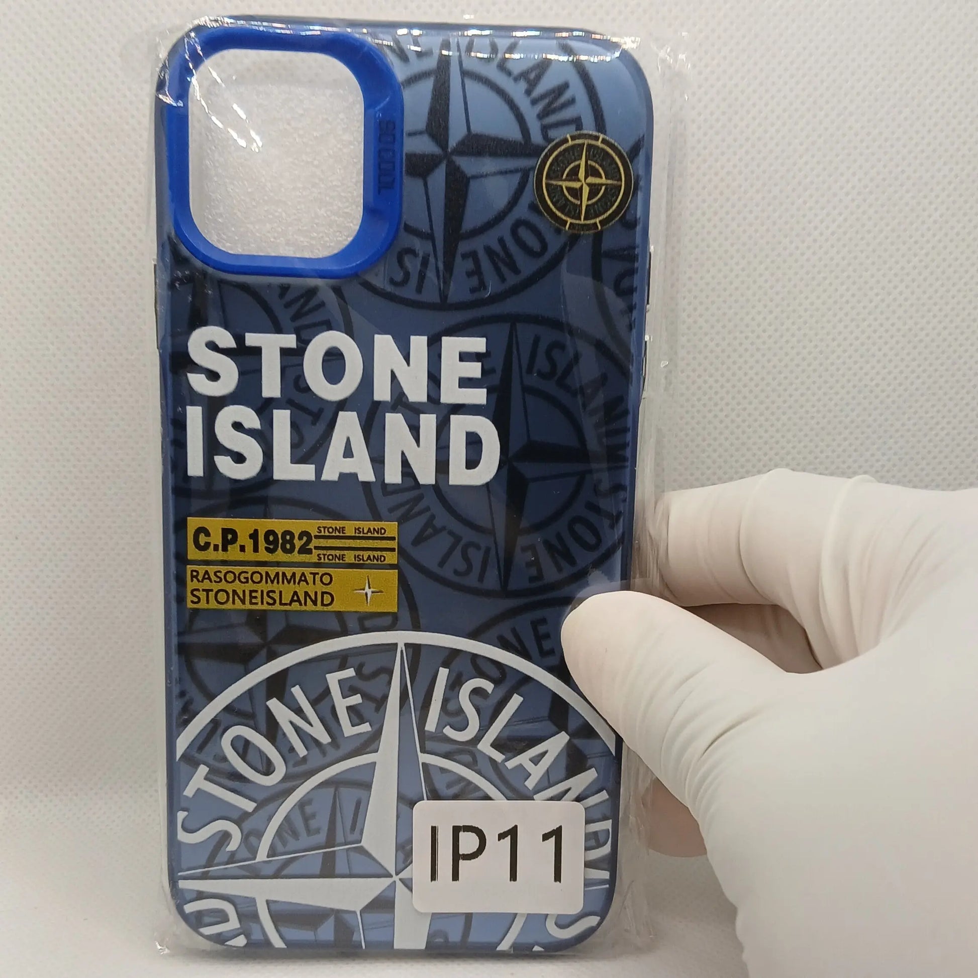 Coque iPhone 11 Stone Island bleue