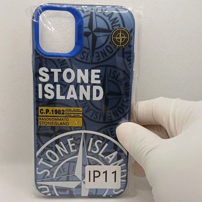 Coque iPhone 11 Stone Island bleue